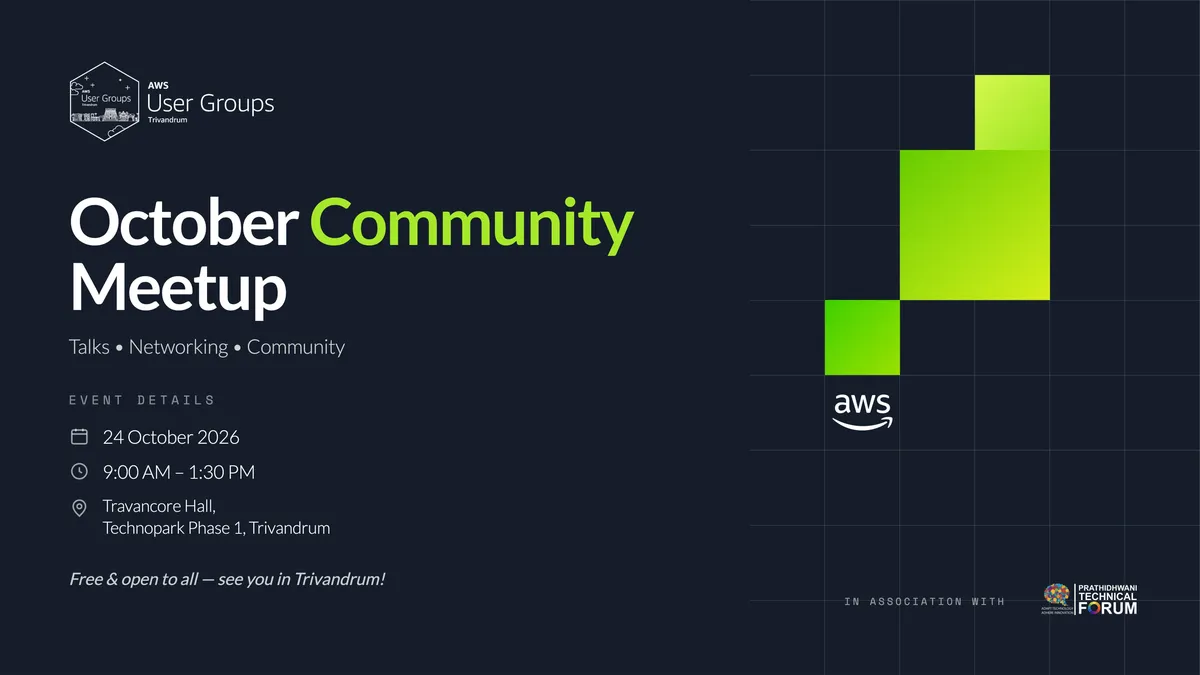 AWS User Group Trivandrum October Meetup